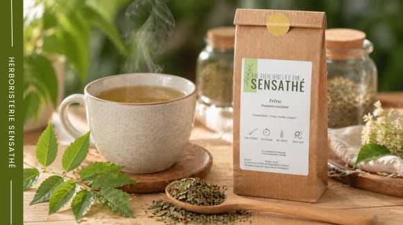 Tisane de frêne bio contre les douleurs articulaires et la rétention d'eau - Herboristerie Sensathé